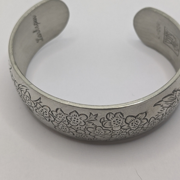 Vintage Kirk pewter cuff bracelet - Picture 2 of 7